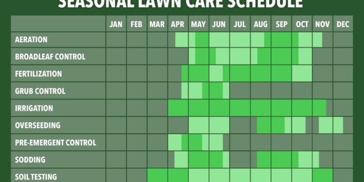 A Complete Lawn Maintenance Schedule for the Year